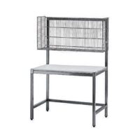 Table de mise sous barquette chassis inox 304 dessus poly P 700 mm