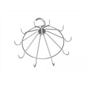 COURONNE INOX 304 AVEC 10 CROCHETS INOX, hauteur : 252 mm, diamètre : 400 mm