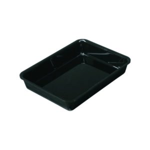 Plateau cuisine, plexi noir rectangulaire GN2/7, P 200 mm