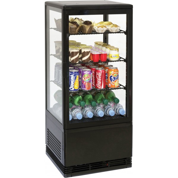 Mini vitrine réfrigérée positive 78 L, 160 W