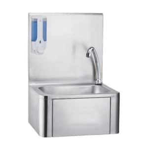 Lave-mains à commande fémorale, inox AISI 304