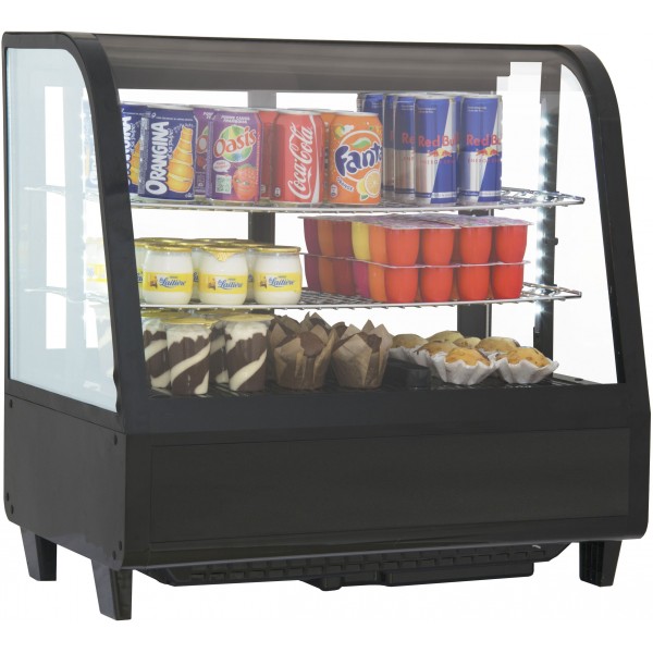 Vitrine réfrigérée à poser 100 L noir , 685 x 455 x 675 mm