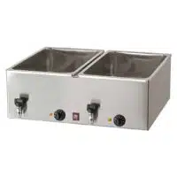Bain marie professionnel 2 x Gn 1/1 avec robinet de vidange