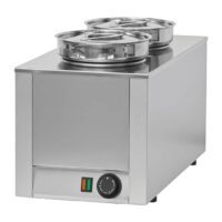Bain marie à sauce 2 cuves professionnel en acier inoxydable 400 W