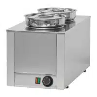 Bain marie à sauce 2 cuves professionnel en acier inoxydable 400 W