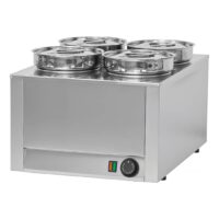 Bain marie à sauce 4 cuves professionnel en acier inoxydable 800 W