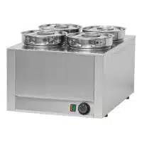Bain marie à sauce 4 cuves professionnel en acier inoxydable 800 W