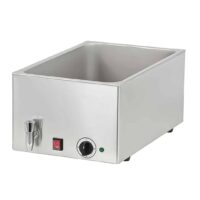 Bain marie professionnel avec robinet de vidange GN 1/1 en acier inoxydable 1200W