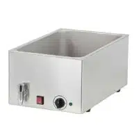 Bain marie professionnel avec robinet de vidange GN 1/1 en acier inoxydable 1200W