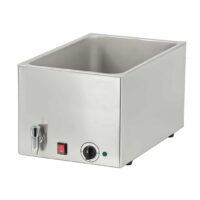 Bain marie professionnel avec robinet de vidange GN 1/1 - 200 mm en acier inoxydable 1300W