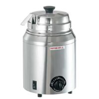 Bain-marie garniture en inox avec louche capacité 2,8 L