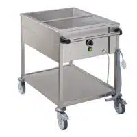 Chariot bain-marie acier inoxydable 2 cuves