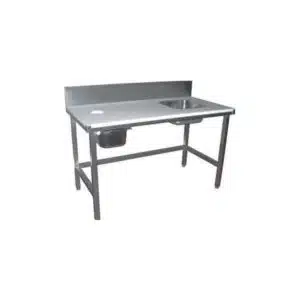 COMBINÉS DE PRÉPARATION POISSON avec 1 bac, inox AISI 304, 1000 x 600 x 850 mm