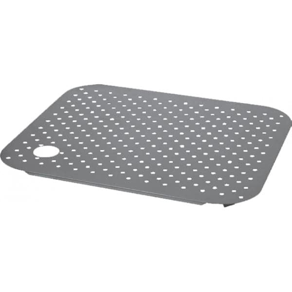 Grille inox perforée avec trou au centre, 500 x 500 mm