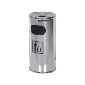 Poubelle cuisine avec cendrier inox , Ø 350 mm , H- 750 mm