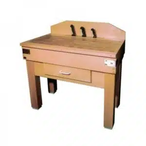 Billot monté, complet tout bois, réversible, L 600 x P 600 x H 100 mm