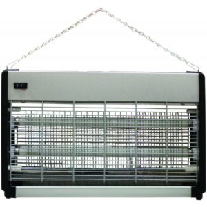 Exterminateurs d'insectes 2 x 15 W, carter alu à néons