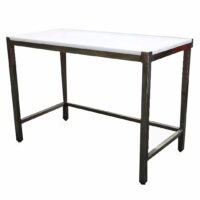 Table de découpe professionnelle, centrale, en inox AISI 304, P 600 mm
