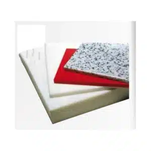 DÉCOUPE DE POLY AU M² de couleur rouge, 25mm