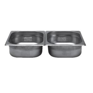 Bac inox cuisine gastronorme GN1/2, perforé, en inox aisi 304