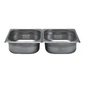 Bac inox cuisine gastronorme GN1/2, perforé, en inox aisi 304