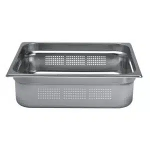 Bac inox cuisine gastronorme GN2/3, perforé , en inox aisi 304