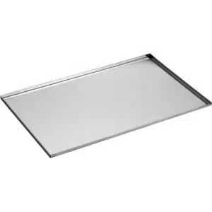 Plaque pâtissière en inox, bords droits, L 600 x P 400 x H 10 mm