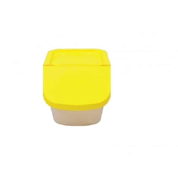 couvercle jaune pour trio conteneurs universels empliables, L 740 x P 430 x H 24 mm
