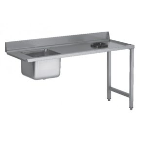 Table d'entrée lave vaisselle, sans étagère, 1 bac et TVO