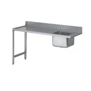 Table d'entrée lave vaisselle avec 1 bac, sans étagère à gauche du LV, sans TVO