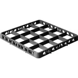 Réhausse casier à verre, gris, 16 compartiments