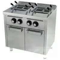 Cuiseur à pâtes à gaz, 25 L + 25 L, série 600, sur placard