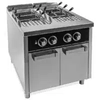 Cuiseur à pâtes à gaz, 40 L + 40 L, série 900, sur placard