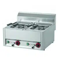 Cuiseur à pâtes électrique double en inox 6 kW
