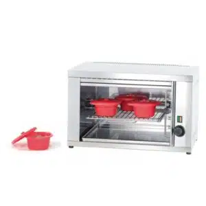 Salamandre cuisine, position amovible PM, acier inoxydable, L 600 x P 370 x H 375 mm