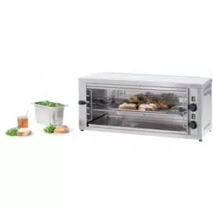 Salamandre cuisine, position amovible GM, acier inoxydable, L 875 x P 370 x H 365 mm