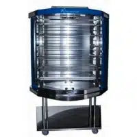 Rôtissoire à broche électrique, couleur bleu