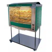 Rôtissoire professionnelle à balancelle vert avec chassis