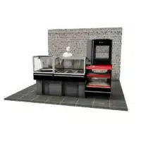 Vitrine d'Agencement pour Rôtisserie - Meuble Neutre