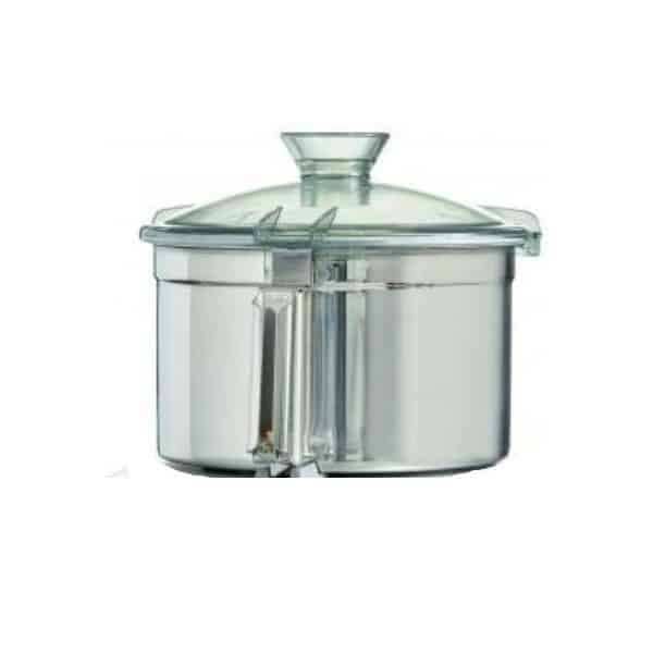 Cutter de table modèle R 6, triphasé 400V /50 / 3, 2 vitesses, Capacité cuve 7 litres, L 280 x P 350 x H 520 mm