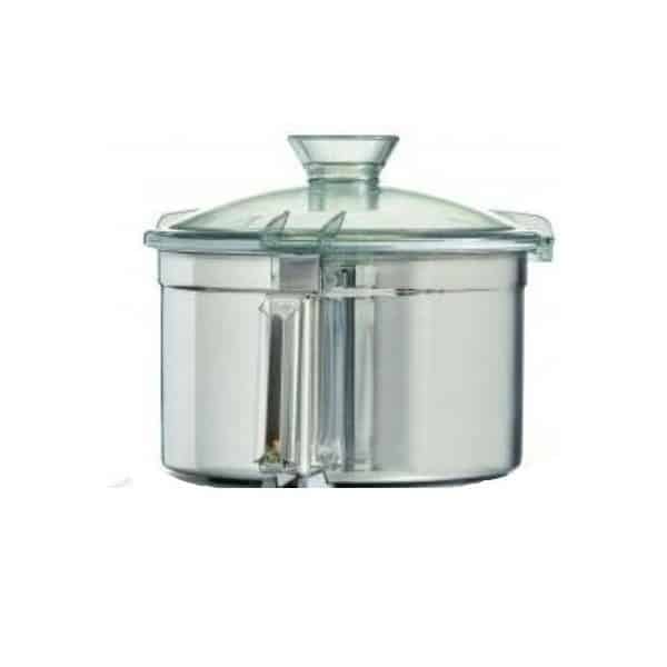 Cutter de table modèle R 6 V.V., triphasé 400V / 50 / 3, 2 vitesses, Capacité cuve 7 litres, L 280 x P 350 x H 520 mm