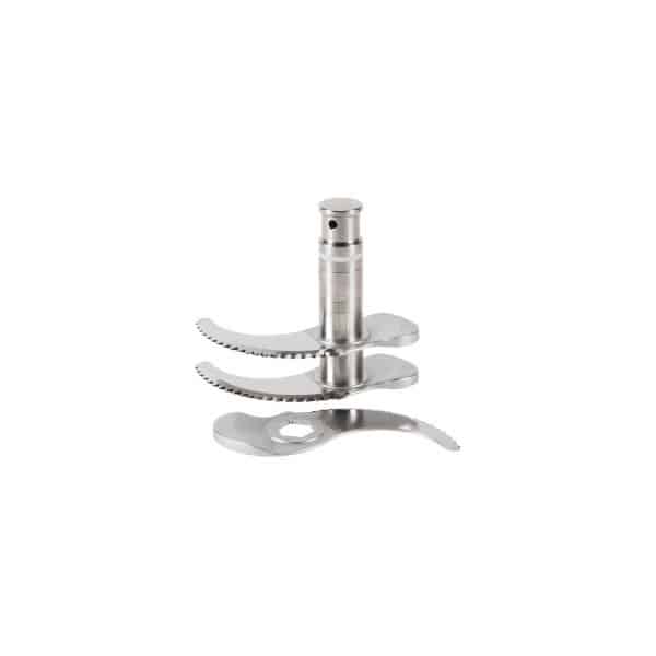 Couteau inox cranté 3 lames pour cutter vertical modèle R 23