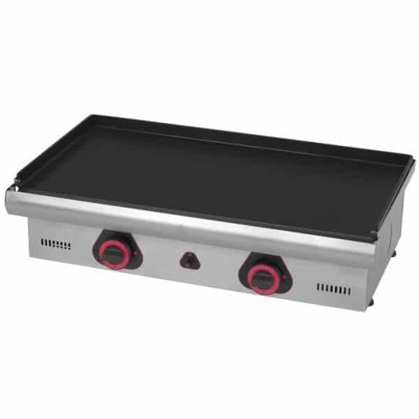 Plancha à snacker à gaz, inox, L460 x P 440 x H 210 mm