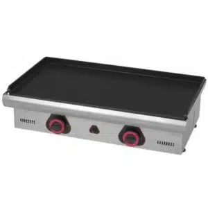 Plancha à snacker à gaz, inox, L 910 x P 440 x H 210 mm