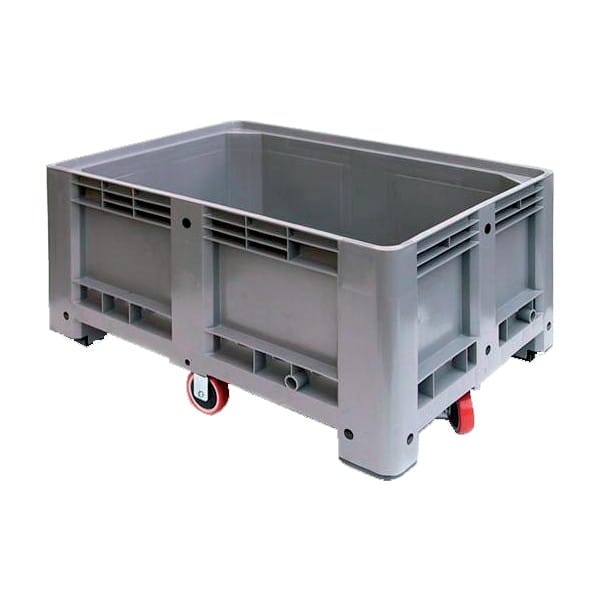 Bac à glace monobloc roulant en polyéthylène, 500 L, L 1200 x P 800 x H 760 mm