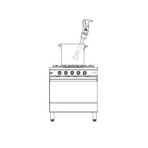 Mixer plongeant, compacte CMP 250 combi spécial restauration, Longueur totale avec tube / fouet : 640 / 610 mm, Ø 125 mm