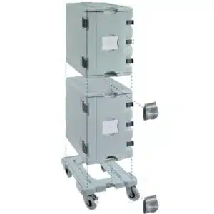 Coffre isotherme neutre type AF12 , système complet ( 2 conteneurs AF12 et 1 chariot )