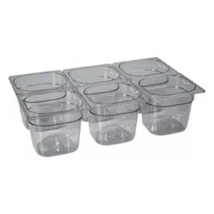 Bac gastronorme en copolyesther "Tritan™", sans Bisphénol A, type GN1/6, P 65 mm, 1 L