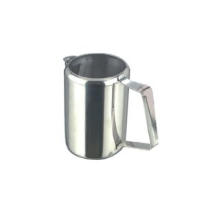 Pichet professionnel, bombé inox avec retenue, Ø 100 x H 120 mm