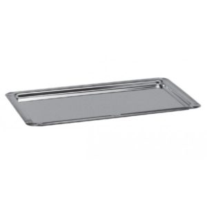 Plat inox poli miroir , L 530 x P 325 x H 15 mm